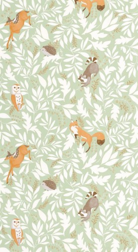 Tapeta leśne zwierzęta Caselio MNM 105747000 Balade En Foret Les Minis Mondes