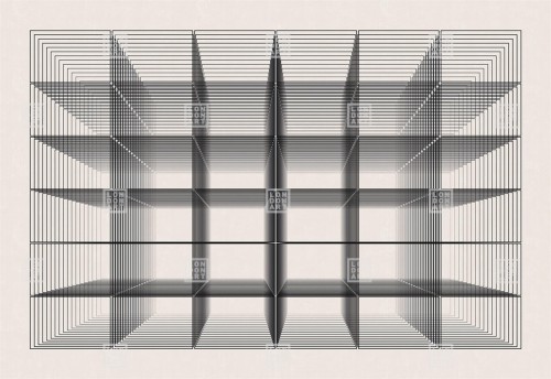 Fototapeta geometryczna z efektem 3D London Art 24002 1 Eruption Exclusive Wallpaper 2024