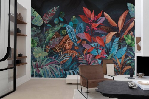 Mural kolorowa liście Grandeco BZ6001 Belize