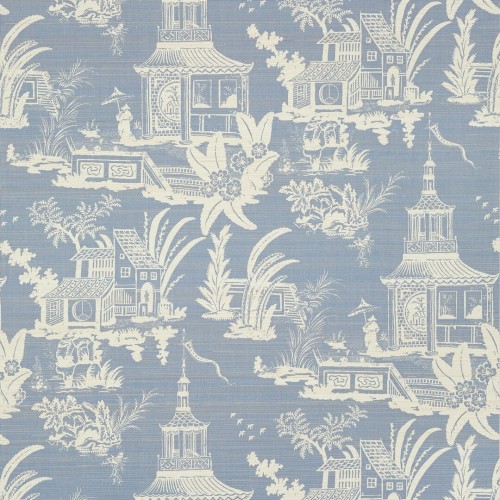 Tapeta naturalna Toile de Jouy Thibaut T13649 Empress Court Grand Palace