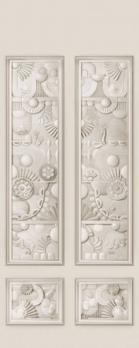 Mural tekstylny w stylu art deco Arte Moooi Greenhouse Gathering Window MO5051 Green House