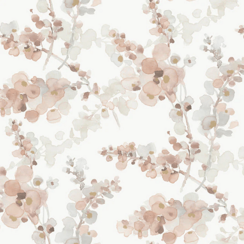 Tapeta akwarelowe kwiaty York Wallcoverings EV3975 Blossom Fling Casual Elegance