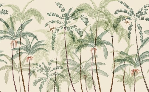 Fototapeta palmy i małpy Sandberg S10430 Louie Green Palm Garden