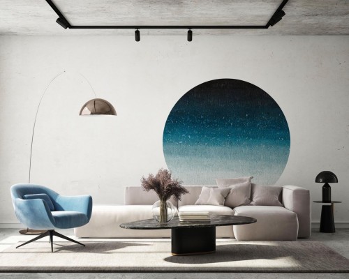 Mural okrągły abstrakcyjny cieniowany Wall Art Norte Koło
