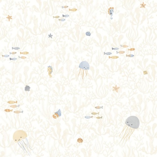 Tapeta meduzy i koralowce Casadeco OUTD 200811616 Companions Of The Sea Once Upon A Time 2