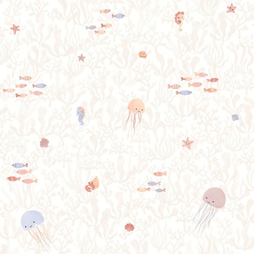 Tapeta meduzy i koralowce Casadeco OUTD 200814323 Companions Of The Sea Once Upon A Time 2