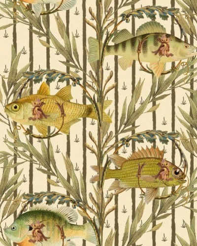 Tapeta ryby Mind The Gap WP20720 SWEETWATER FISHES The Wetlands