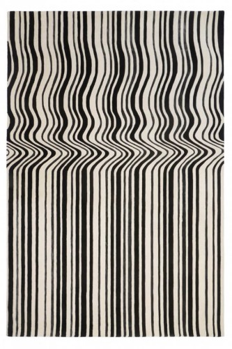 Dywan abstrakcyjne prążki DRAFT BLACK Handmade Collection Carpet Decor Fargotex