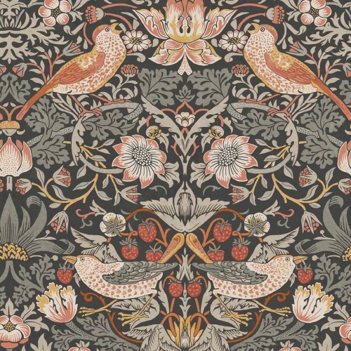 Tapeta botaniczna "Złodziej truskawek" Graham & Brown Strawberry Thief 124230 William Morris At Home