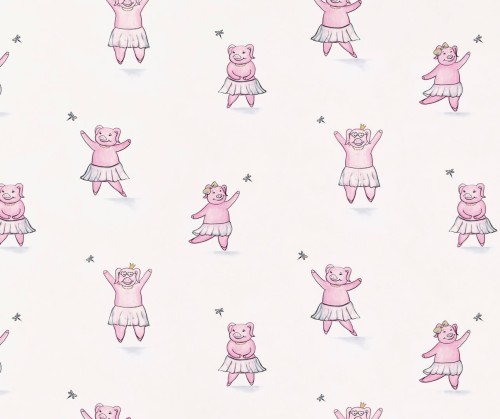 Tapeta tańczące świnki Hohenberger 27571 Happy Piggy Happy Inner Child