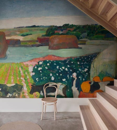 Fototapeta malowniczy krajobraz Rebel Walls R20539 Haystacks in Brittany by Gauguin First Rebels