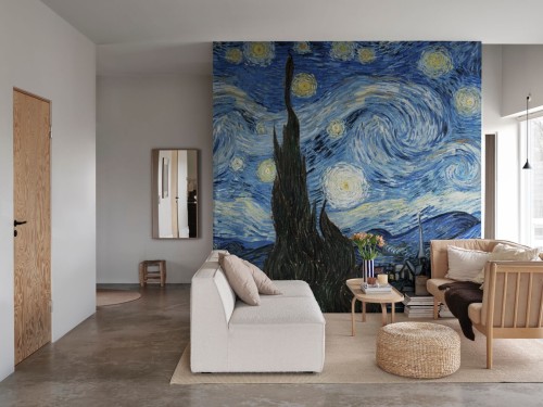 Fototapeta artystyczna Rebel Walls R20555 Starry Night by Van Gogh Repeatable First Rebels