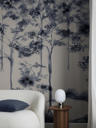 Mural akwarelowe drzewa Boras Tapeter Studio 9651W Ink Forest