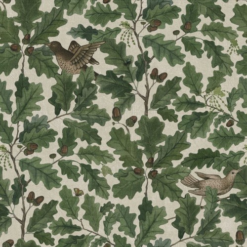 Tapeta botaniczna ptaki i liście Boras Tapeter 2049 In The Oak Icons