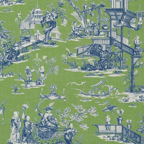 Tapeta Toile De Jouy Thibaut T75467 Cheng Toile Dynasty