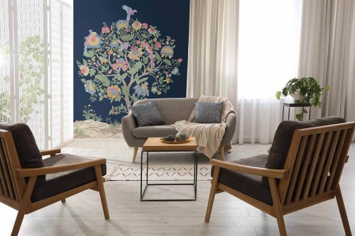 Mural botaniczny drzewo i ptaki Wallquest TJ41402M Mulberry Tree