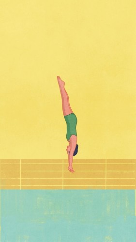 Fototapeta pływaczka Wall&Deco WDOL2502 Olimpia Contemporary 2025