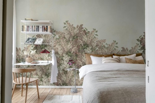 Fototapeta kwiaty bzu Rebel Walls R20919 Syringa Flowers Pink Hot Pops
