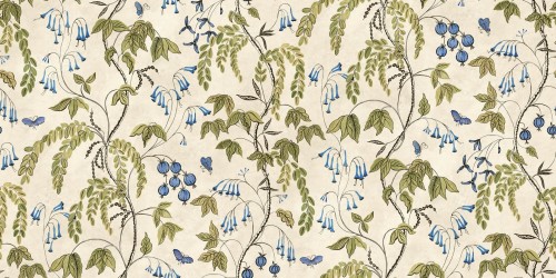 Fototapeta roślinne pnącza Sandberg S10583 Ottilia Olive Green Herbarium