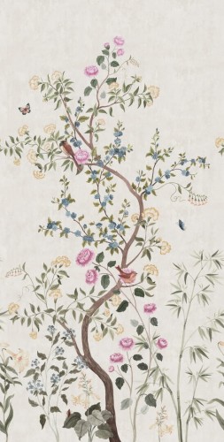 Fototapeta botaniczna w stylu chinoiserie Sandberg S10587 Eleonora Green Herbarium