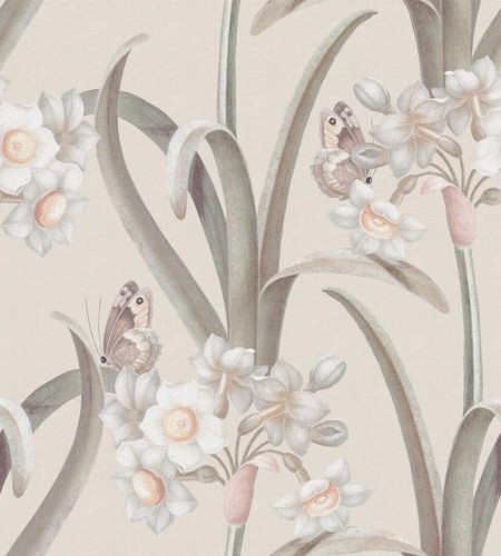 Fototapeta kwiaty i motyle Sandberg S10602 Lilian Pastel Herbarium