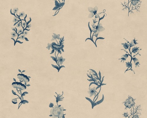 Fototapeta delikatne kwiaty vintage Sandberg S10610 Victoria Blue Herbarium