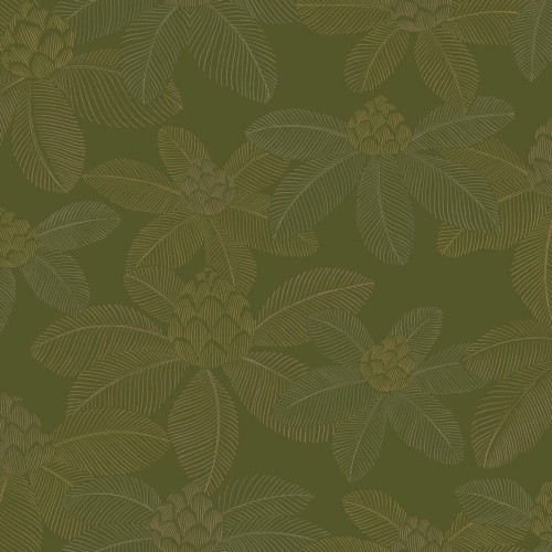 Tapeta kwiaty i liście lotosu Caselio AOB 106657172 Lotus Art of Botany