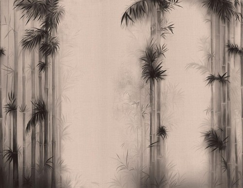 Fototapeta w duchu japońskiej kaligrafii - bambusowy las London Art 25033-03 Sumie #4 Exclusive Wallpaper 2025