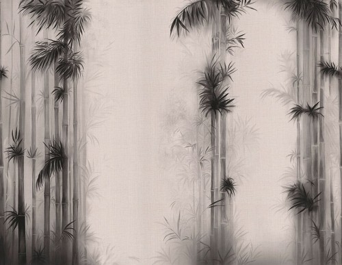 Fototapeta w duchu japońskiej kaligrafii - bambusowy las London Art 25033-02 Sumie #4 Exclusive Wallpaper 2025