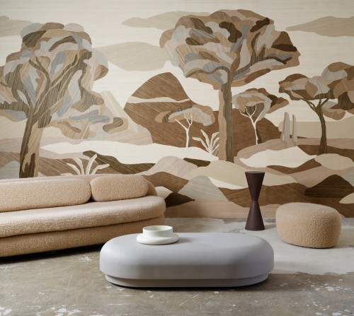 Mural naturalny fornir z motywem drzew Arte Under The Sycamore Tree 30820 Embleme