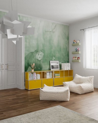 Fototapeta tajemniczy las ze zwierzętami Inkiostro Bianco SHIVELIGHT INKISRG2502 Inkids