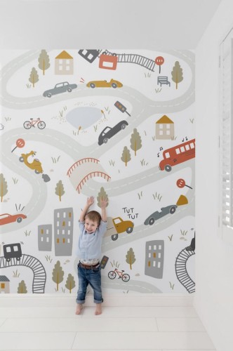 Mural miasto pełne przygód Grandeco Boutique RB383 Daydreamers