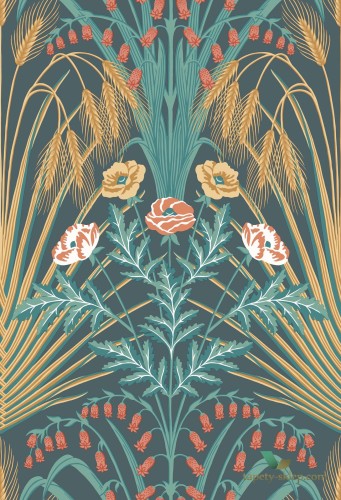 Tapeta w łąkowe kwiaty Cole&Son Bluebell 115/3010 Botanical Botanica