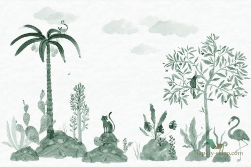 Mural Sandberg Wilton Jade 653-58 Familj II