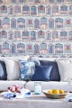 Tapeta marynistyczna Sanderson 216559 Beach Huts Port Isaac