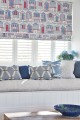 Tapeta marynistyczna Sanderson 216560 Beach Huts Port Isaac
