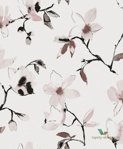 Tapeta kwiaty magnolii Khroma LAV002 Laetitia La Vie en Rose