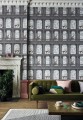 Tapeta Architektoniczna Małpa i Chmury Cole&Son Procuratie con Vista 114/8016 Fornasetti Senza Tempo