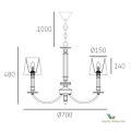 Lampa Cosmo Light Siena P06308WH NI