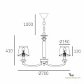 Lampa wisząca Cosmo Light Dubai P06346WH NI