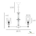 Lampa Doha P06285WH NI Cosmo Light