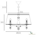 Lampa wisząca Cosmo Light  Verona P05377WH NI