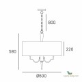 Lampa w stylu nowojorskim P05922WH Cosmo Light