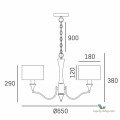 Lampa w stylu nowojorskim P05915WH Washington