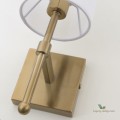 Kinkiet złoty modern classic Denver W01963WH AU W01963BR-WH 
