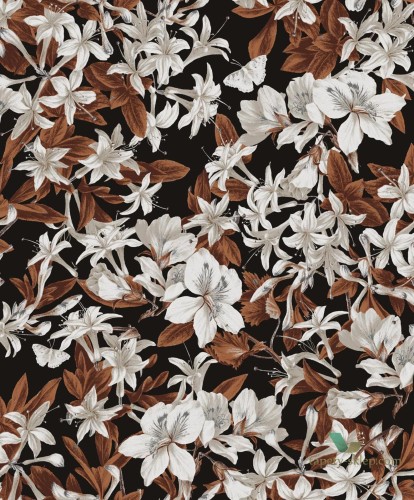 Tapeta kwiaty i liście Khroma KEN205 Malva Kent