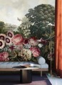 Mural ogród Khroma DGKEN2011 Sissinghurst Claret Kent