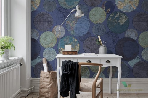 Fototapeta Rebel Walls R13883 Globes Gathering Blue