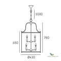 Lampa w stylu nowojorskim P08434CH Cosmo Light