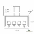 Lampa wisząca w nowojorskim stylu London P08038WH Cosmo Light